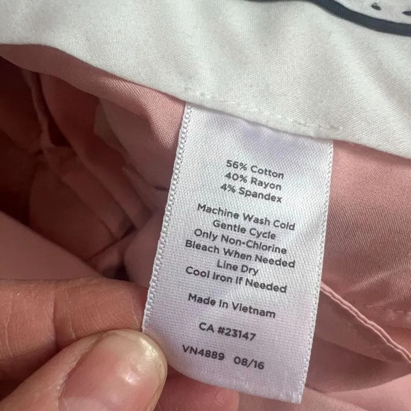 Talbot's Hampshire Pastel Pink Straight Leg Dress Pants Women's Size 10 - Picture 5 of 6